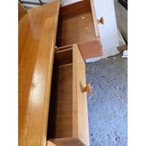 424 - POST WAR ARTS AND CRAFT TEAK DESK, POSSIBLY ARTHUR BASIL REYNOLDS