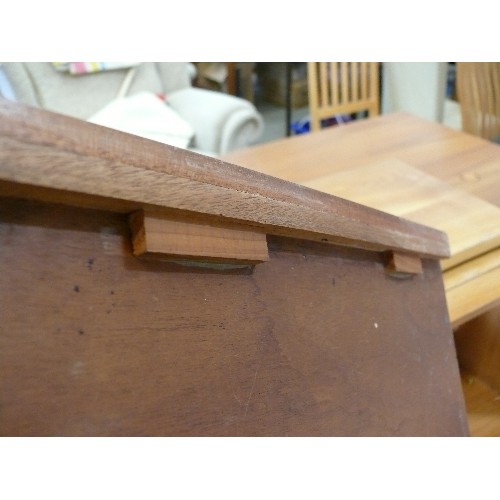 424 - POST WAR ARTS AND CRAFT TEAK DESK, POSSIBLY ARTHUR BASIL REYNOLDS