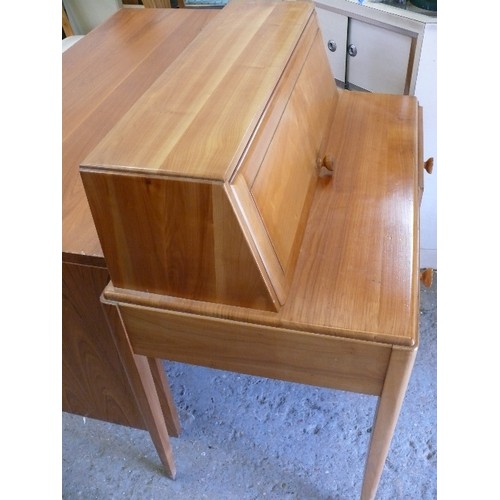 424 - POST WAR ARTS AND CRAFT TEAK DESK, POSSIBLY ARTHUR BASIL REYNOLDS