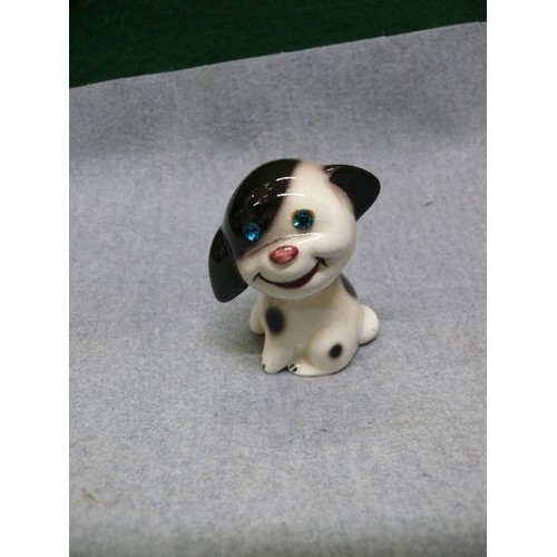 28 - GOEBEL DOG WITH CRYSTAL EYES