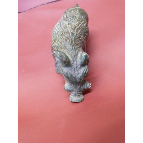 9 - SMALL GREEN STONE CARVED  WILD BOAR