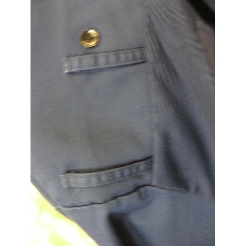 152 - FOUR DARK BLUE WORK SHIRTS.  2 X 17