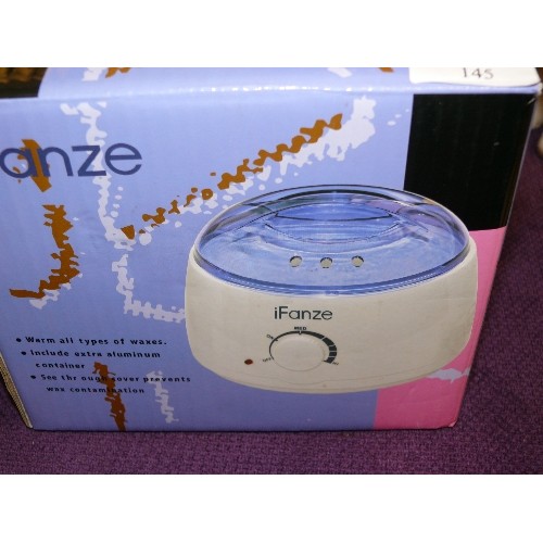 145 - A WAX WARMER HAIR REMOVAL KIT, BOXED