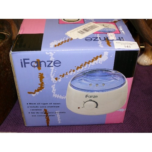 145 - A WAX WARMER HAIR REMOVAL KIT, BOXED