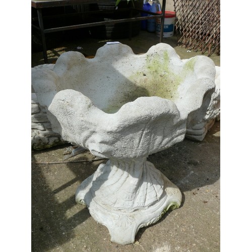 304 - AN ORNATE CONCRETE GARDEN PLANTER URN