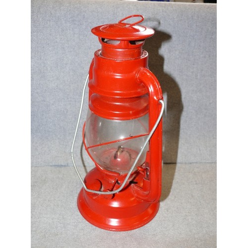 84 - RED METAL STORM LAMP