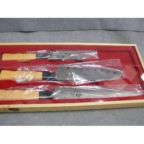 82 - 2 X SUSHI KNIFE SETS, BOXED