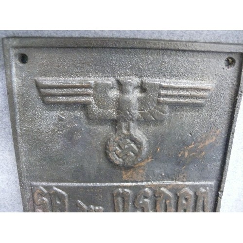 87 - NATIONAL SOCIALIST PARTY PLAQUE, NAZI