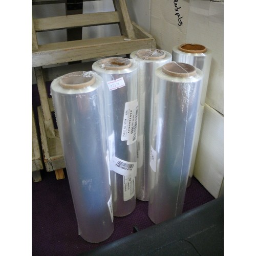 101 - 5 X ROLLS OF CLEAR WRAP