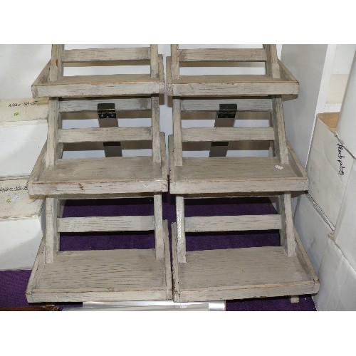 102 - 2 X WOODEN LADDER STYLE DISPLAY STANDS