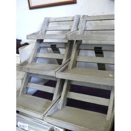 102 - 2 X WOODEN LADDER STYLE DISPLAY STANDS