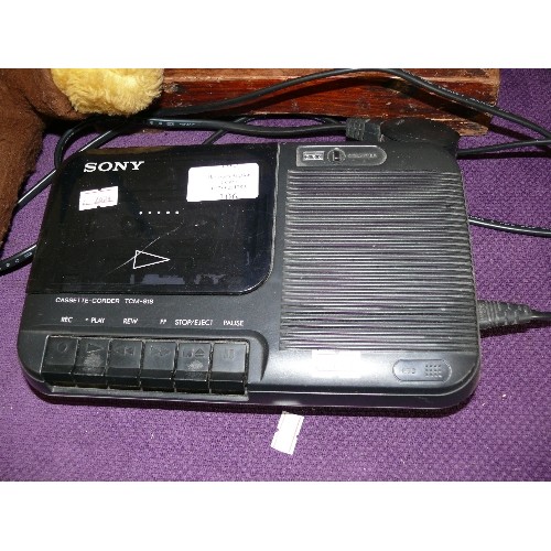 106 - SONY CASSETTE RECORDER WITH LEADS