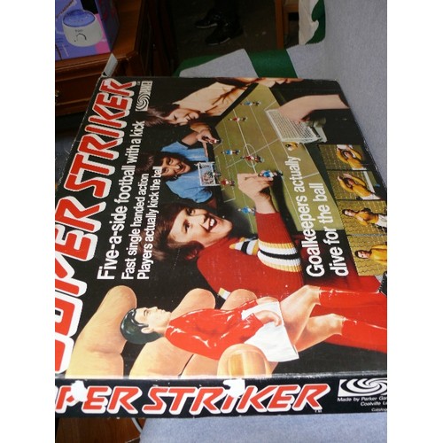 141 - A VINTAGE 5UPER STRIKER FIVE-A-SIDE FOOTBALL GAME IN ORIGINAL BOX