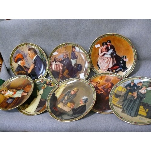 138 - A SET OF 8  BRADFORD EXCHANGE FINE CHINA COLLECTORS PLATES FEATURING 'ROCKWELL'S AMERICAN DREAM' BY ... 