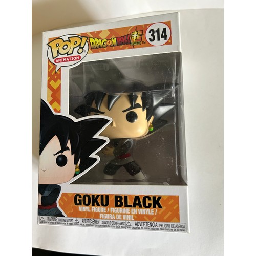 57 - DRAGONBALL FUNKO POPS ANIMATION FIGURE 314 GOKU BLACK -  VERY GOOD CONDITION, BOXED