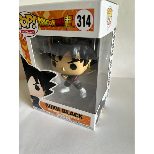 57 - DRAGONBALL FUNKO POPS ANIMATION FIGURE 314 GOKU BLACK -  VERY GOOD CONDITION, BOXED