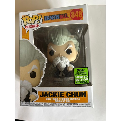 41 - DRAGONBALL FUNKO POPS ANIMATION FIGURE JACKIE CHUN 2021 SPRING CONVENTION LIMITED EDITION VERY GOOD ... 