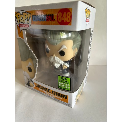 41 - DRAGONBALL FUNKO POPS ANIMATION FIGURE JACKIE CHUN 2021 SPRING CONVENTION LIMITED EDITION VERY GOOD ... 