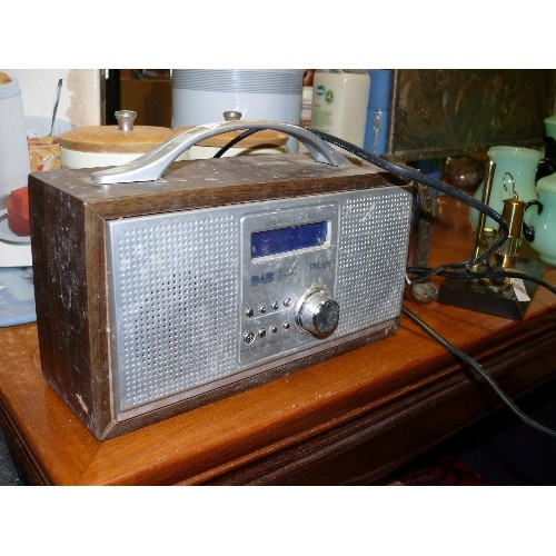 272 - A RED WOODEN DAB RADIO