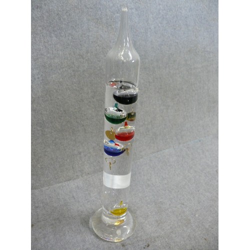 122 - A GLASS GALILEO THERMOMETER