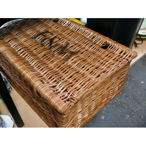 277 - A WICKER BASKET WITH F & M LOGO