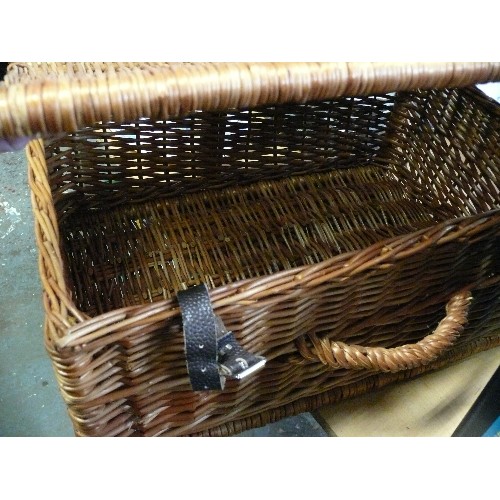 277 - A WICKER BASKET WITH F & M LOGO