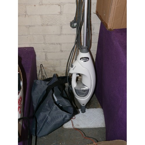 248 - A SHARK STEAM MOP WITH BAG OF ACCESSORIES