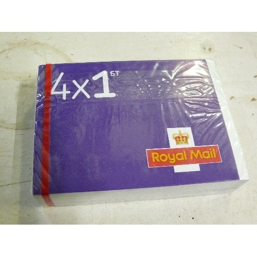 71 - SEALED PACK OF 50 BOOKS OF 4 X 1ST CLASS STAMPS (200 IN TOTAL). RETAIL £270 GUARANTEED GENUINE