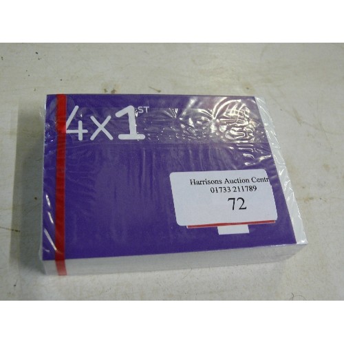 72 - SEALED PACK OF 50 BOOKS OF 4 X 1ST CLASS STAMPS (200 IN TOTAL). RETAIL £270 GUARANTEED GENUINE