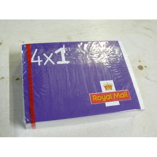 73 - SEALED PACK OF 50 BOOKS OF 4 X 1ST CLASS STAMPS (200 IN TOTAL). RETAIL £270 GUARANTEED GENUINE