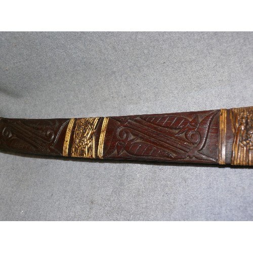 116 - AFRICAN  MACHETTI WOODEN SCABBARD