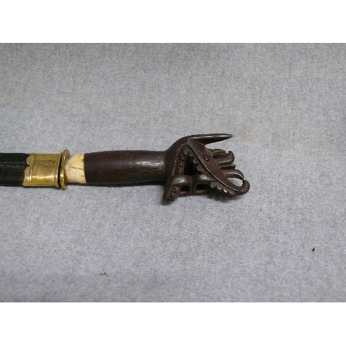 118 - ASIAN/AFRICAN KNIFE IN SCABBARD, DRAGON HEAD