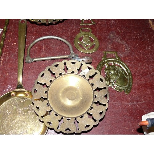 303 - A SELECTION OF DECORATIVE BRASSWARE