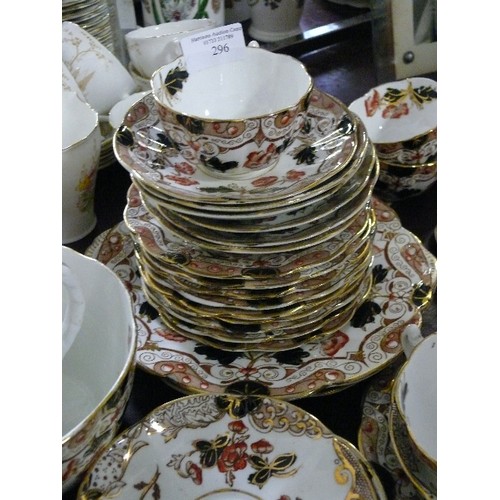 296 - A VINTAGE FINE CHINA TEASET MARKED W & H