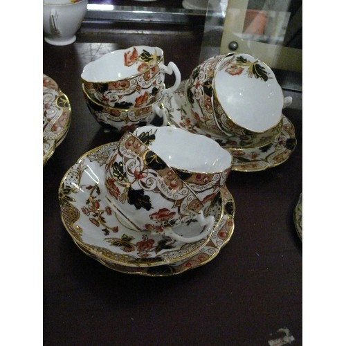 296 - A VINTAGE FINE CHINA TEASET MARKED W & H