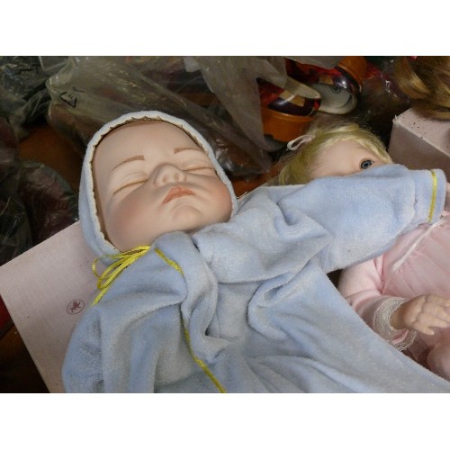 313 - 3 CERAMIC BABY DOLLS BY ASHTON DRAKE ALL WITH ORIGINAL BOXES