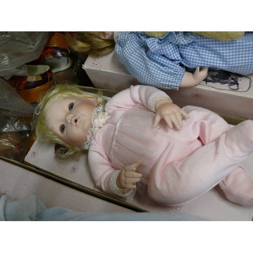 313 - 3 CERAMIC BABY DOLLS BY ASHTON DRAKE ALL WITH ORIGINAL BOXES