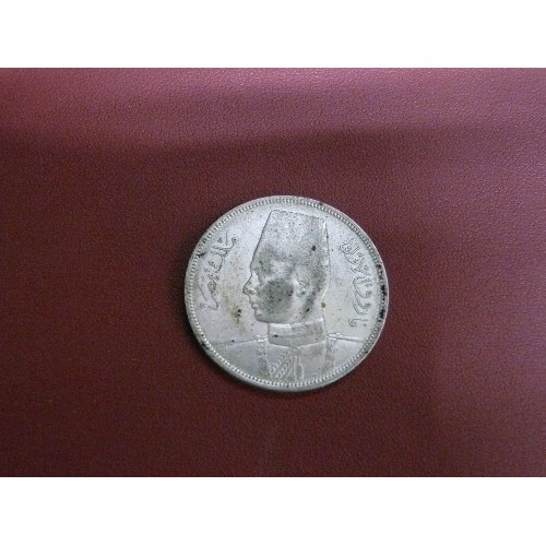 16 - 2 SILVER EGYPTIAN 10 PIASTRES 1939 V/FINE 28gr .833 SILVER