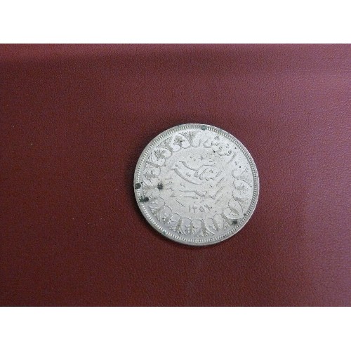 16 - 2 SILVER EGYPTIAN 10 PIASTRES 1939 V/FINE 28gr .833 SILVER