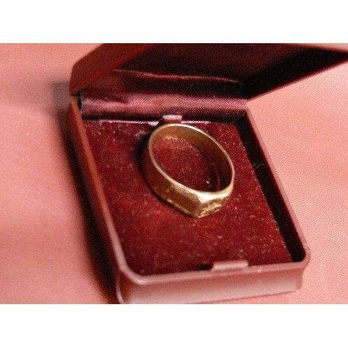 25 - A SOLID 9ct GOLD WITH NICE DIAMOND ABOUT .44ct SIZE Z+ WEIGHT 6.08GR