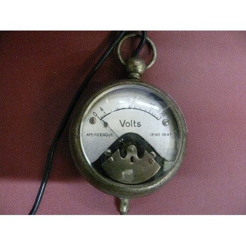 30 - AN APERIODIQUE DEAD BEAT VOLT METER POCKETWATCH STYLE