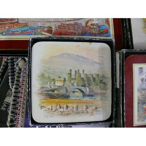 281 - 4 BOXED SETS OF TABLEMATS/COASTERS BY CLOVERLEAF