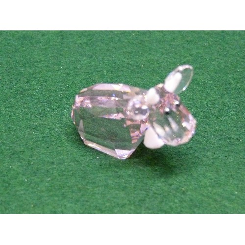 4 - SWAROVSKI GLASS PINKY `MO` BOXED