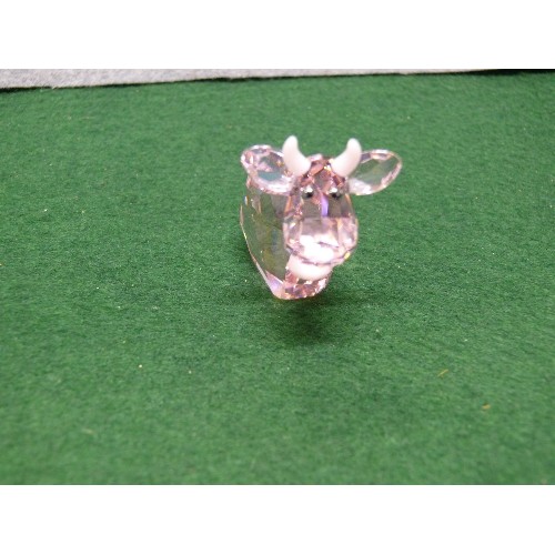 4 - SWAROVSKI GLASS PINKY `MO` BOXED