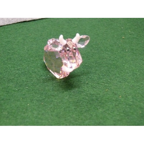 4 - SWAROVSKI GLASS PINKY `MO` BOXED