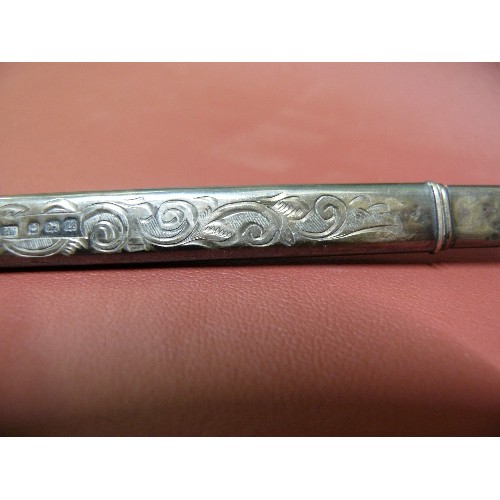 33 - A VINTAGE MISTRESS`S CHATELAINE SILVER PENCIL COVER BIRMINGHAM 1894 BY FRANCIS WEBB