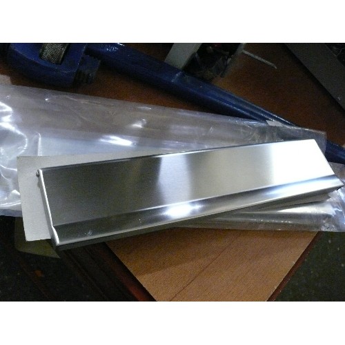 326 - 2 BRAND NEW CHROME LETTER BOXES 370MM