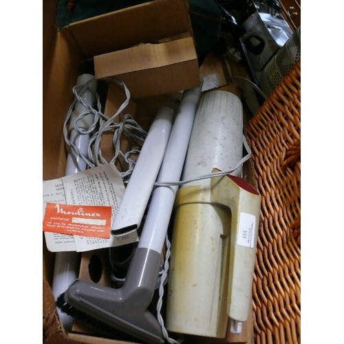 335 - VINTAGE MOULINEX No1 HAND HELD VACUUM WITH BOX AND GUARANTEE