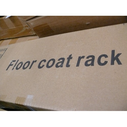 342 - 10 X FLOOR STANDING COAT RACKS, NEW AND BOXED