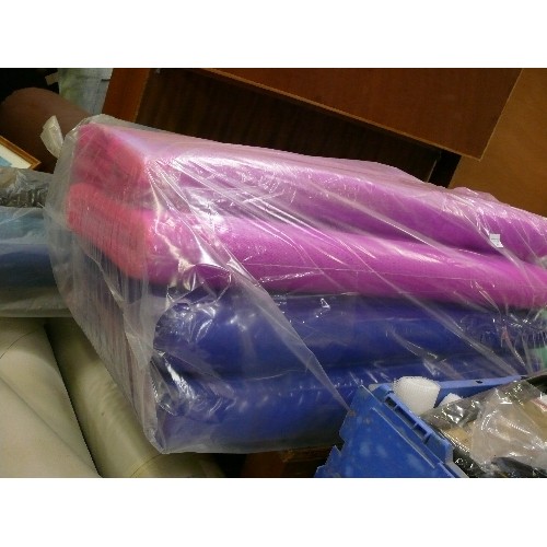 355 - 4 X ROLLS OF NYLON NETTING, 2 BLUE AND 2 PINK, TOTAL 25M